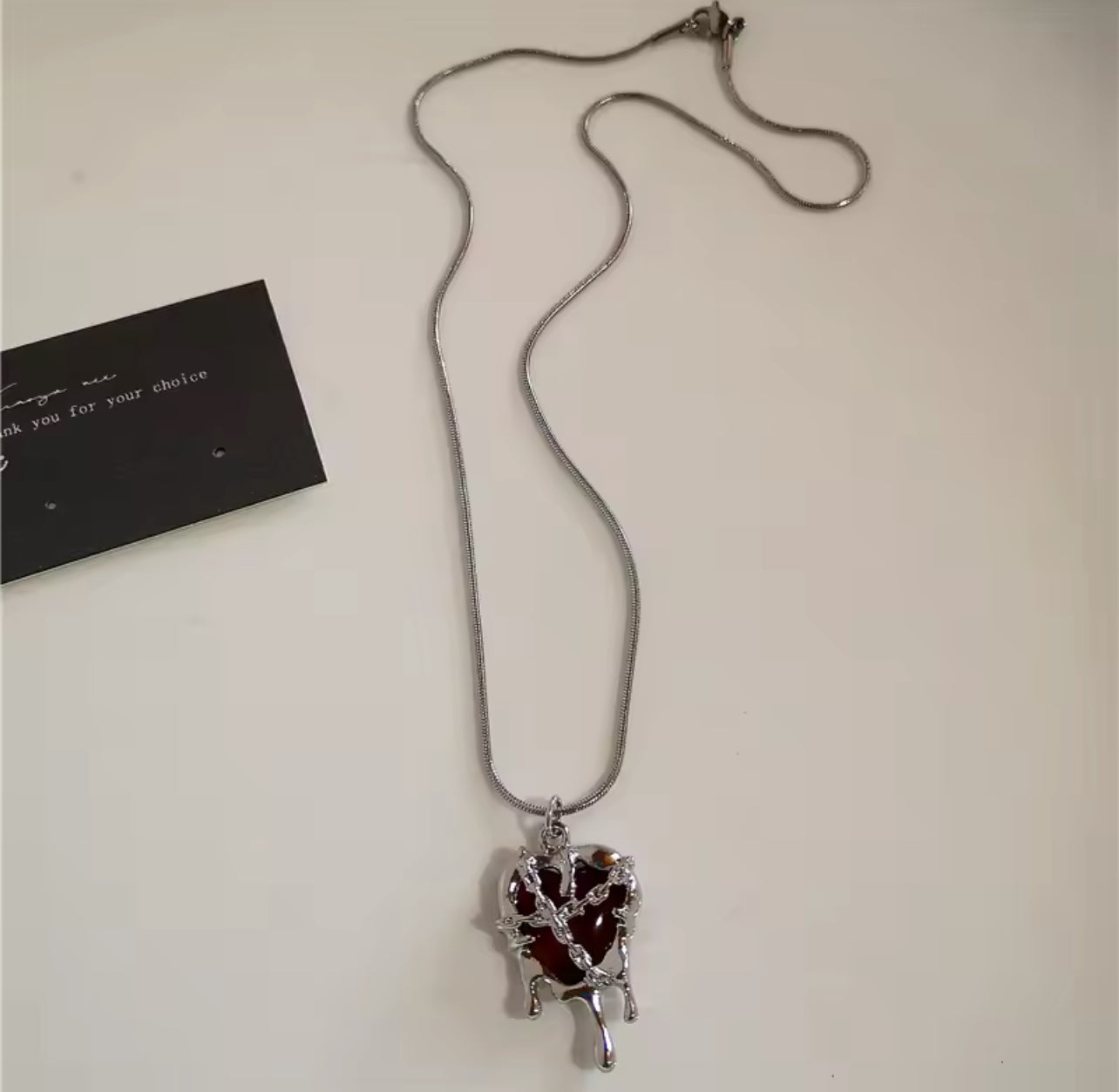 Red melting heart Necklace
