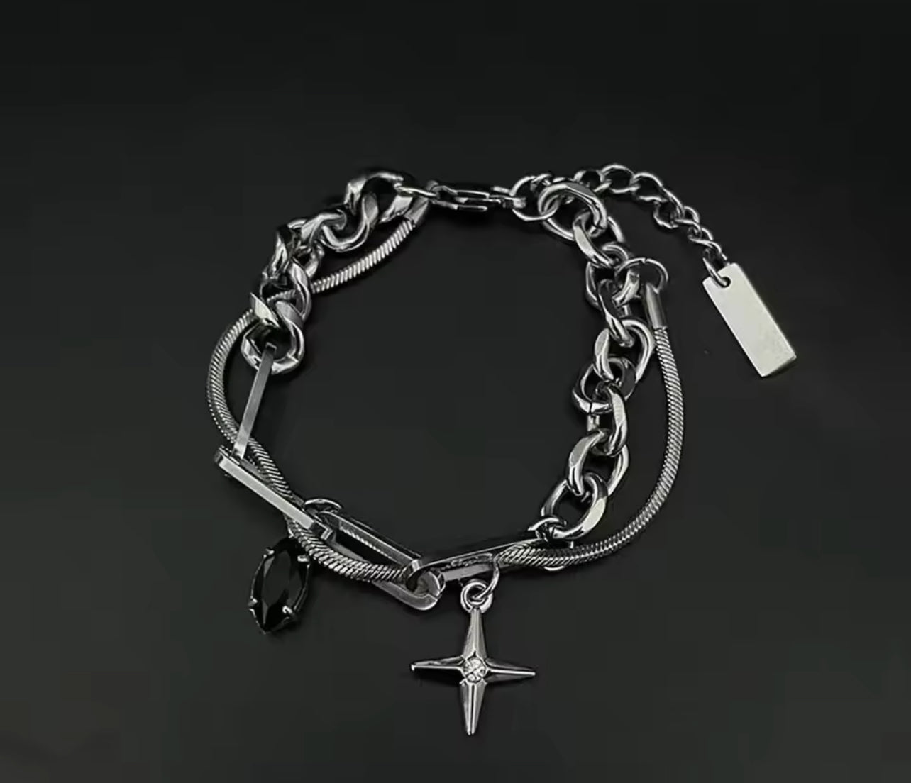 Tripe Chain Bracelet