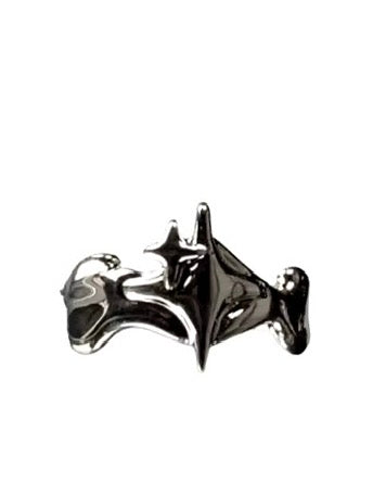 Metallic Silver Chrome Ring