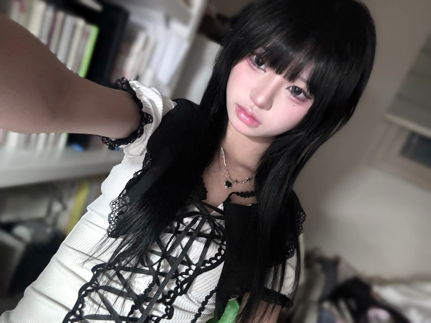 Black Heart Cross Necklace